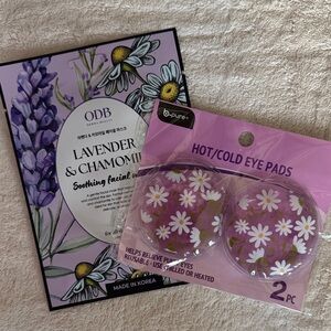 Lavender & Chamomile Soothing Facial Mask + Floral Hot/Cold Eye Pads